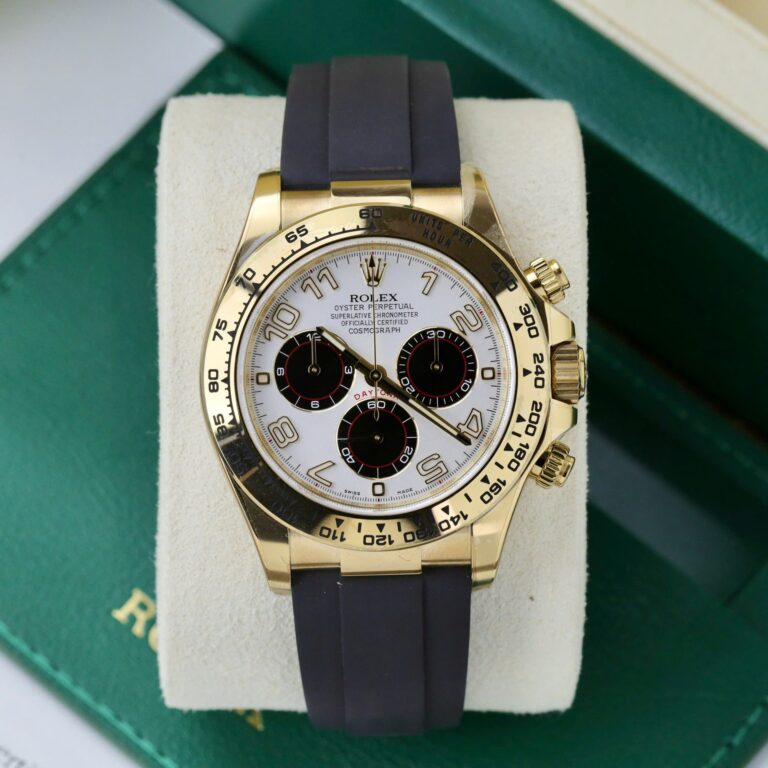 Rolex Daytona 116519 White Dial Replica Watches 18K Gold Plated Clean Factory 40mm