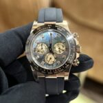 Rolex Daytona Replica Watch Purple Mother of Pearl Dial Moissanite 40mm