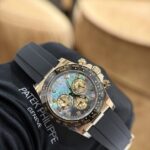 Rolex Daytona Replica Watch Purple Mother of Pearl Dial Moissanite 40mm