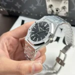 Audemars Piguet Royal Oak 15400ST Super Clone Watch 11 Black Dial Metal Strap 41mm