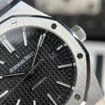 Audemars Piguet Royal Oak 15400ST Super Clone Watch 11 Black Dial Metal Strap 41mm