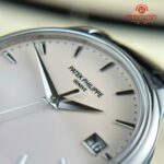 Patek Philippe Calatrava Dial Silver Case Leather Strap