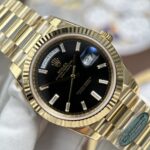 Rolex Daydate 211g Black Dial Yellow gold